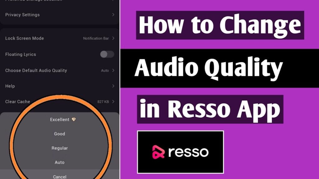 Best way to change Audio Quality in RESSO